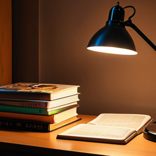 Home 14 **Image Prompt:** A determined student surrounded by Japanese textbooks and language learning apps, bathed in the warm glow of a desk lamp, late at night.